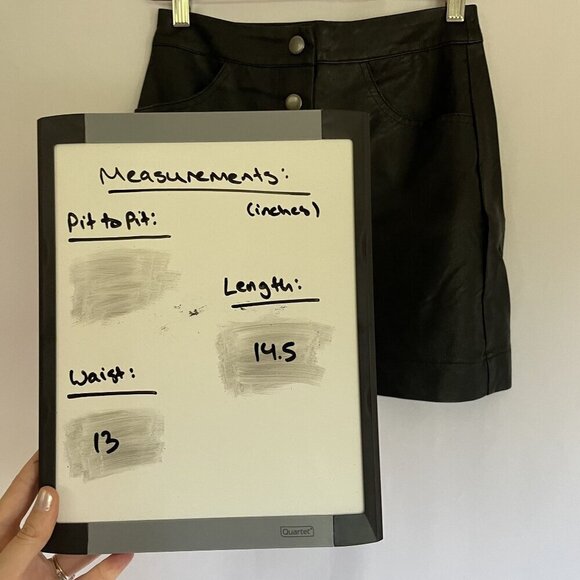 Cotton-on leather miniskirt casual pockets night out women's size 6 button down - Picture 4 of 7